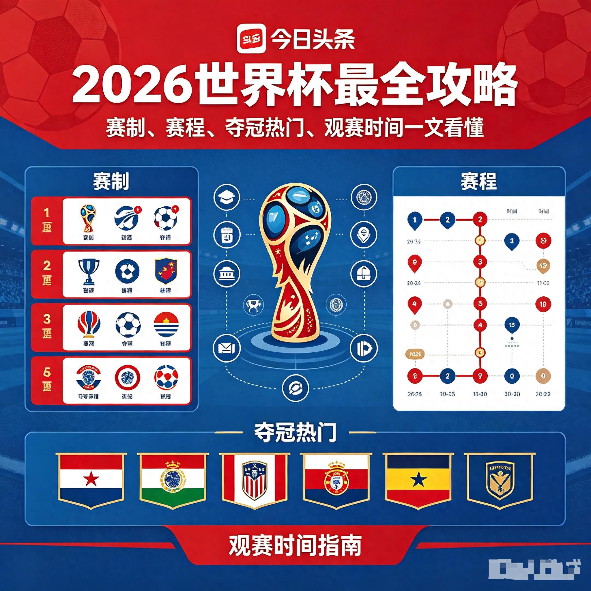 2026世界杯赛程出炉！48队扩军三国联办，球迷必看完整版